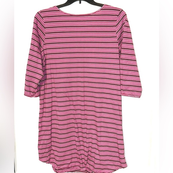 Cacique Pink Striped Sleep Gown NWOT SZ 18/20 - Picture 5 of 6